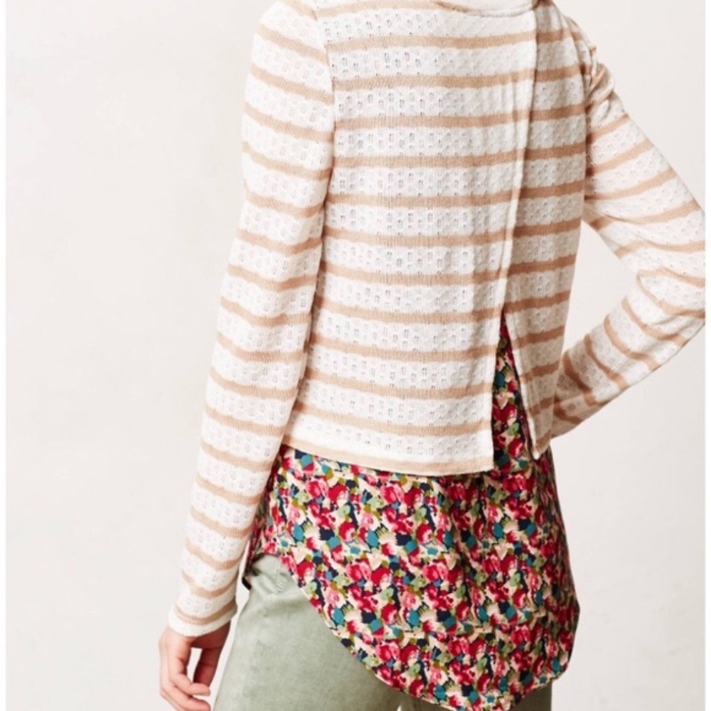 Anthropologie Postmark Ginny Mixed Media Striped … - image 3